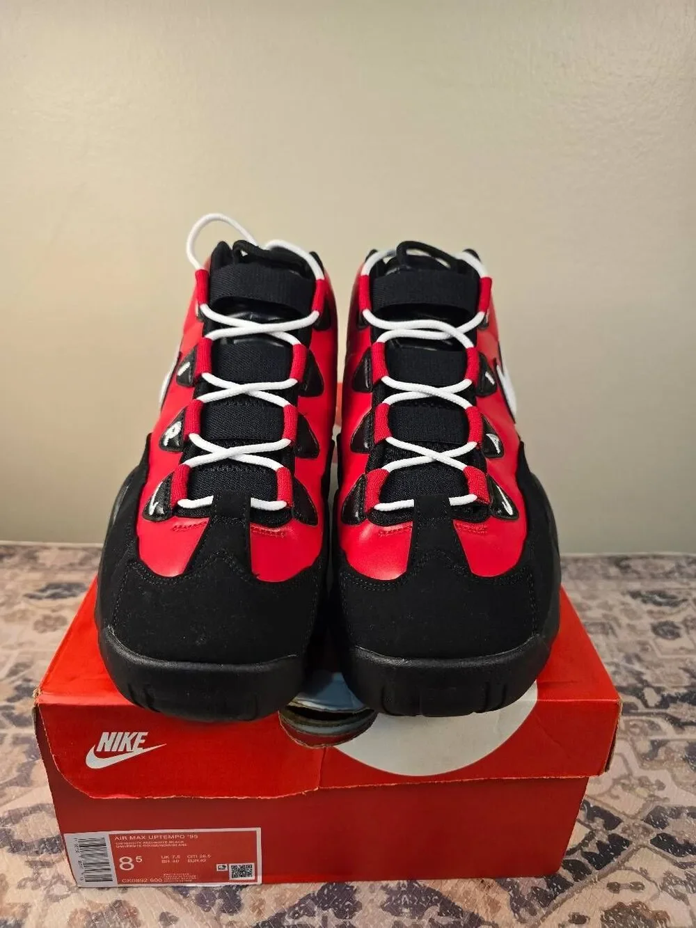 Nike Air Max Uptempo 95 'Bulls Away' Men's Basketball Shoes Size 8.5